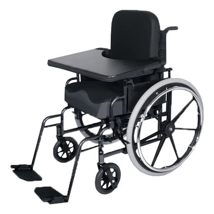 Durasoft full lap tray on a wheelchair