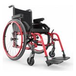 Motion Composites Helio A7 in Ferrari Red with matching Air Grip handrims, front three quarter view
