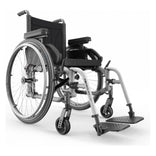 Motion Composites Helio A7 in White with matching Air Grip handrims, front three quarter view