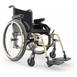 Motion Composites Helio A7 in Desert Sand with matching Air Grip handrims, front three quarter view
