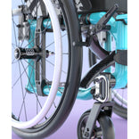 Motion Composites Helio Kids C wheel lock and caster, close up