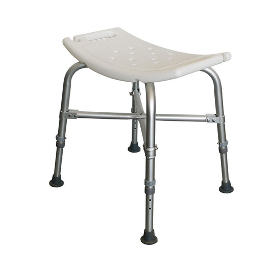 NOKA 1027HD heavy duty shower chair, three-quarter view from the front right