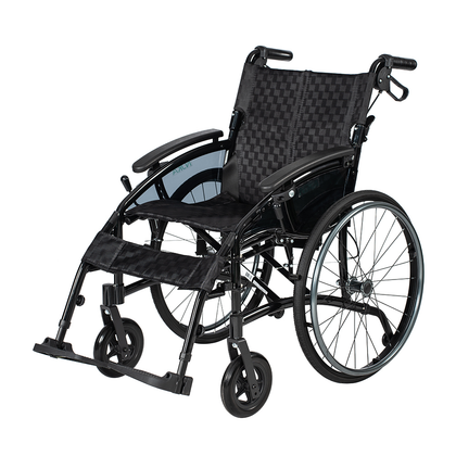 NOKA Axera Q5017 wheelchair in black, three-quarter view