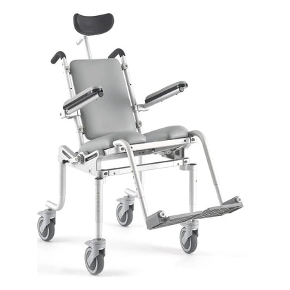 Nuprodx MC4000 Tilt Pediatric mobile shower commode chair with headrest