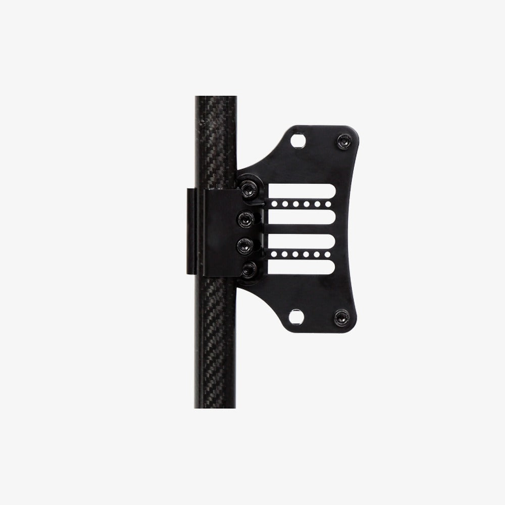 NXT QuickFit mounting hardware clamped on a back cane