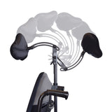 NXT MultiFit head support seen from above, showing how far the pad swings