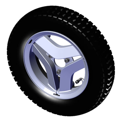 Permobil drive wheel, 3.00-8, pneumatic, black, F3 F5 M3 M5, part 1830892