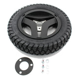 Permobil wheel, 3.00 x 8, solid, black, aggressive tread, part 1831687