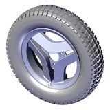 Permobil wheel, 3.00-8, solid, gray, F3 F5, no hub cap, part 1830893