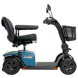 Pride Victory Platinum mobility scooter in Iceberg Blue, right side profile view