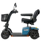 Pride Victory Platinum mobility scooter in Iceberg Blue, left side profile view