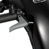 Pride Victory Platinum tiller freewheel lever, close-up