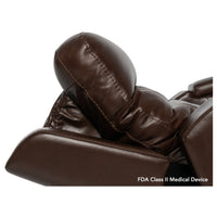 Power headrest on the Pride VivaLift Premier lift chair in Sorrento Coffee