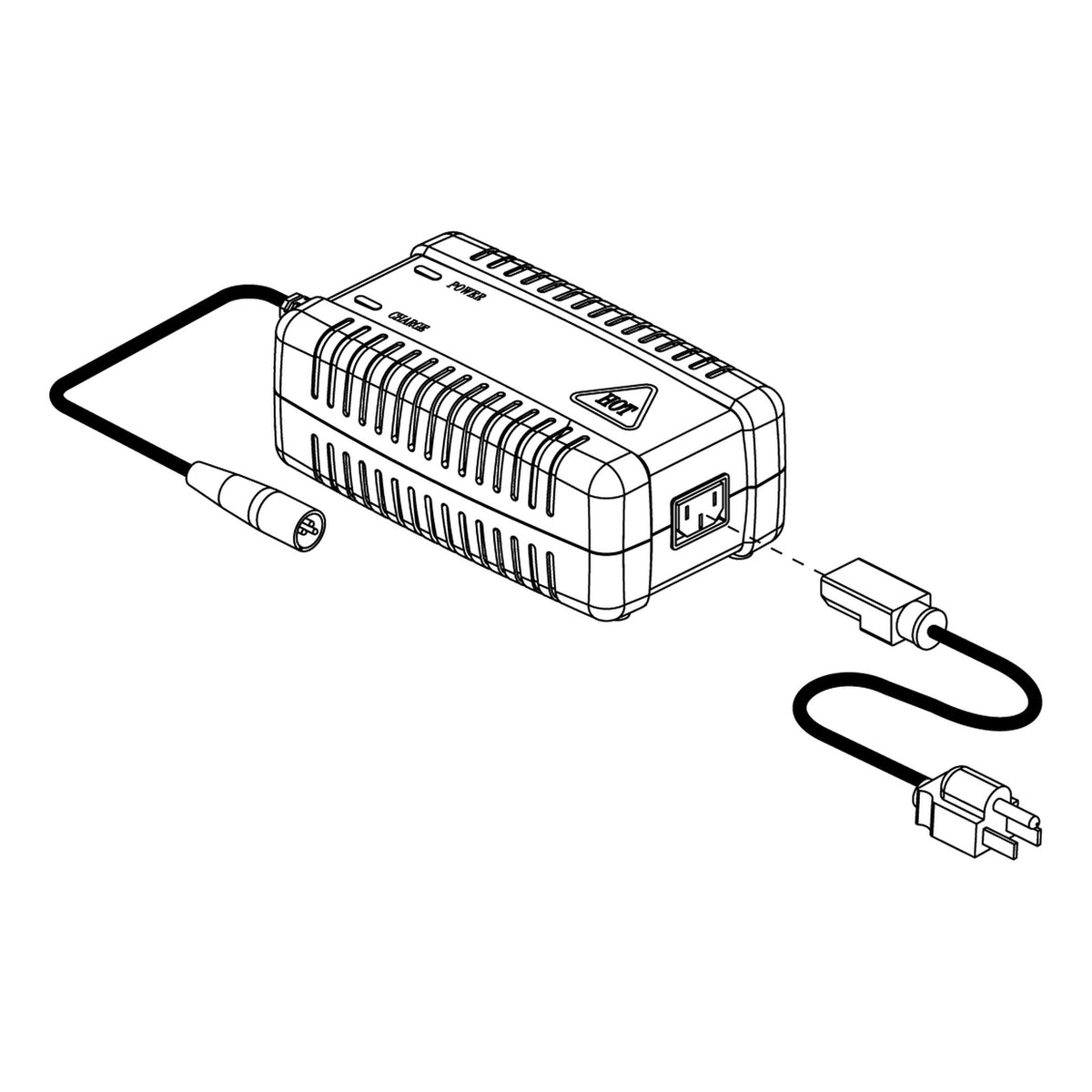 Pride 5A Off-Board Charger, part ELE1803474, Pride parts illustration