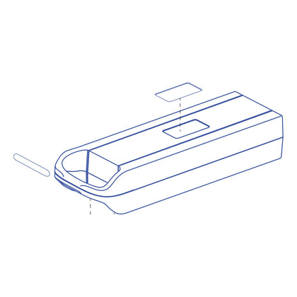 Pride Jazzy Carbon 12Ah lithium battery box, Pride parts illustration