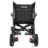 Pride Jazzy Carbon 27X power wheelchair in Black, rear view
