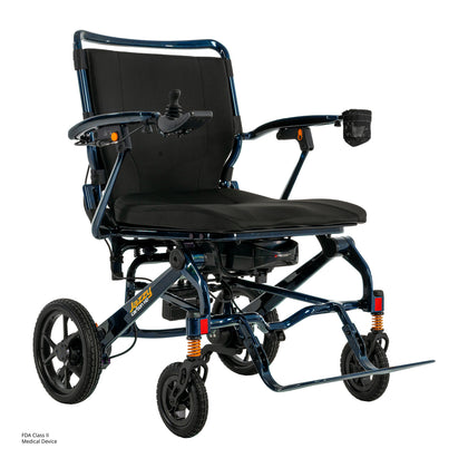 Pride Jazzy Carbon HD power wheelchair in Night Sky, three-quarter view from the right