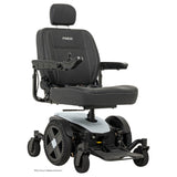 Pride Jazzy EVO 614HD power wheelchair in White, three quarter view from the right