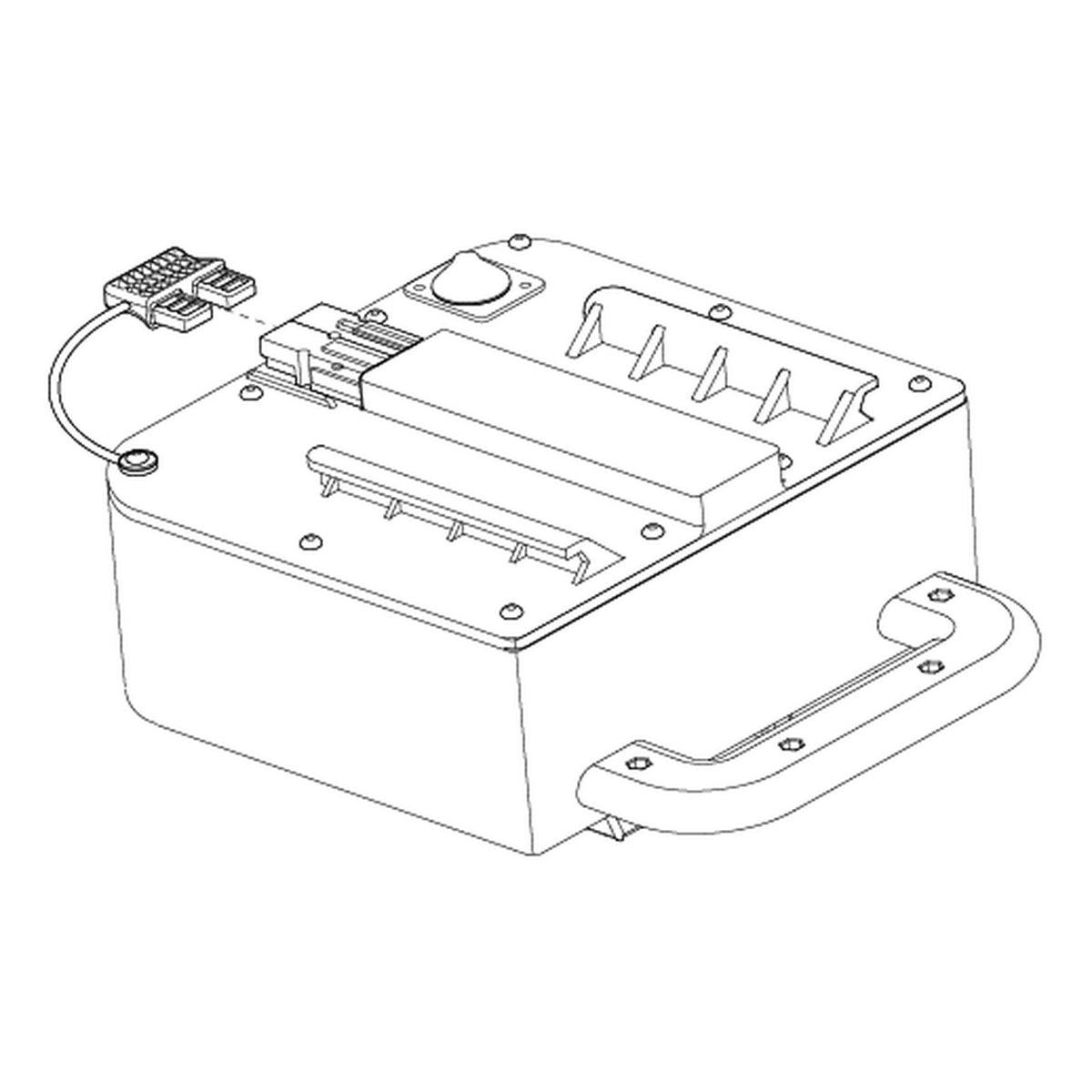 Pride Jazzy Passport 10.4Ah Travel Lithium Battery, part BAT1802153, Pride parts illustration