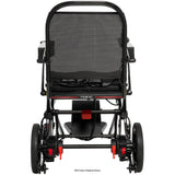 Pride Jazzy Ultra Light power wheelchair in Black, rear view