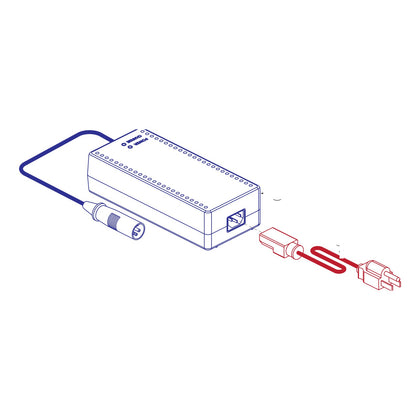Pride Pursuit 2 24V 8A Lithium Charger, part ELE2300934, Pride parts illustration