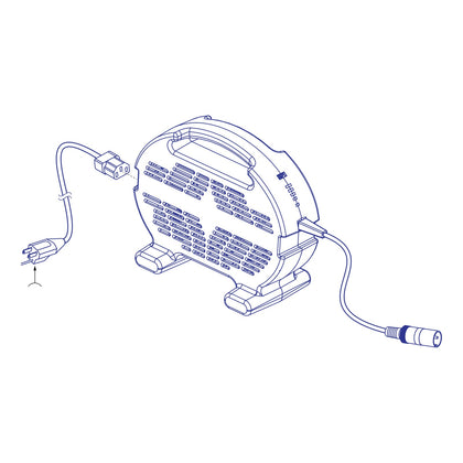 Pride Quantum 8A Off-Board Charger, part ELE2002993, Pride parts illustration
