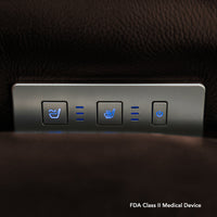 Heat and massage controls inside the armrest of the Pride VivaLift Premier lift chair