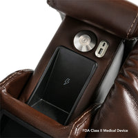 Hideaway wireless phone charger on the Pride VivaLift Premier lift chair