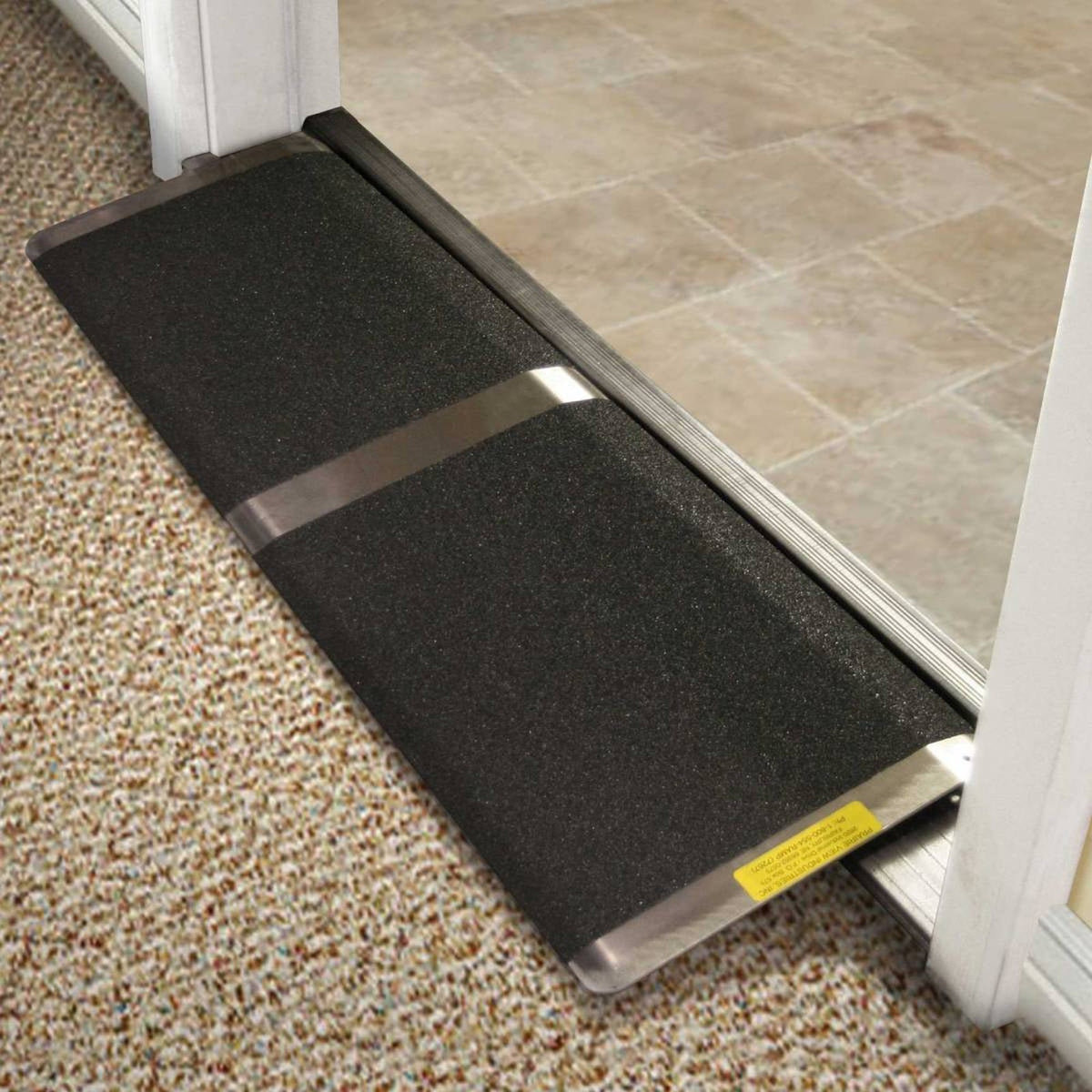 PVI Threshold Ramp in place at an inward swinging doorway