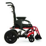 Quickie ACCESS from the side with 16" mag wheels, red frame