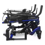 Quickie ACCESS folded for transport, blue frame