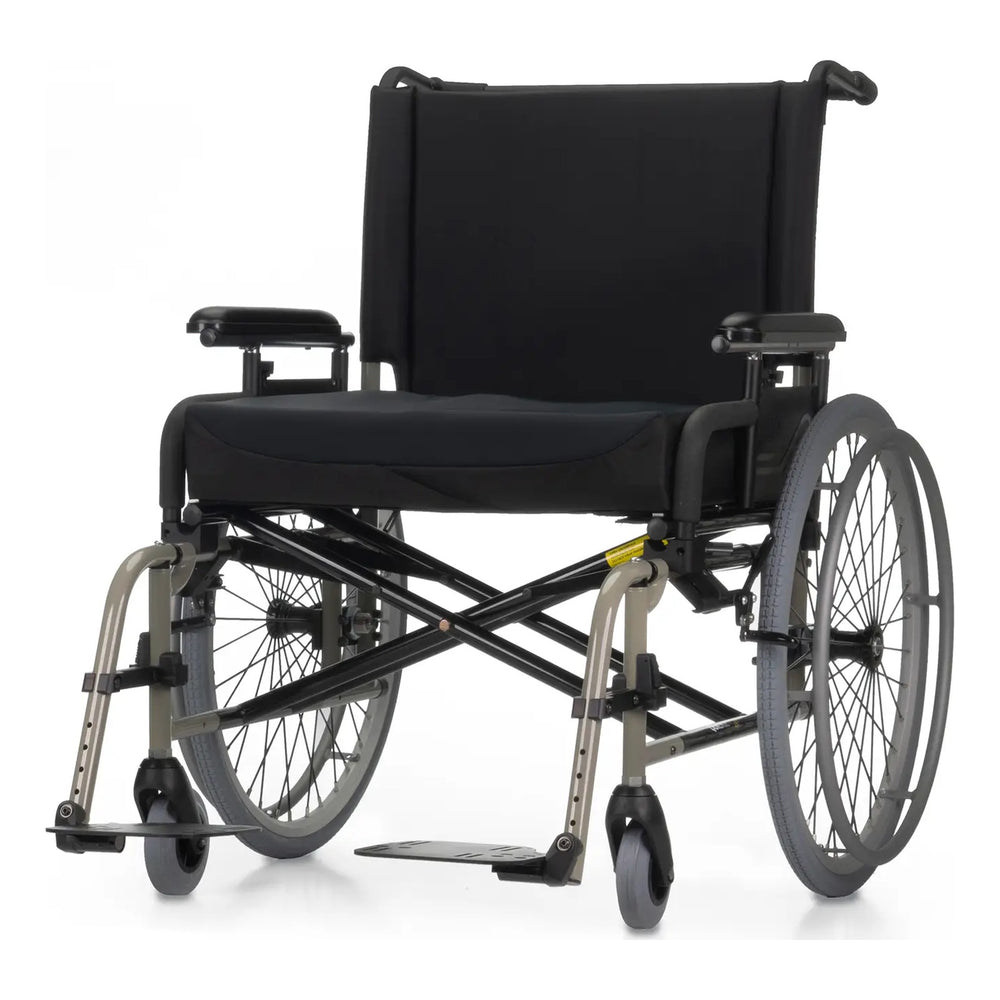 Quickie M6 heavy duty folding wheelchair, champagne frame