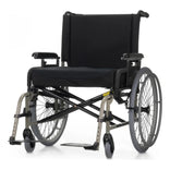 Quickie M6 heavy duty folding wheelchair, champagne frame