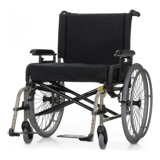 Quickie M6 heavy duty folding wheelchair, champagne frame