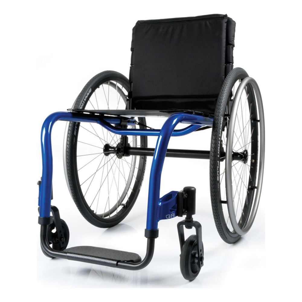Quickie QRi rigid wheelchair, blue frame