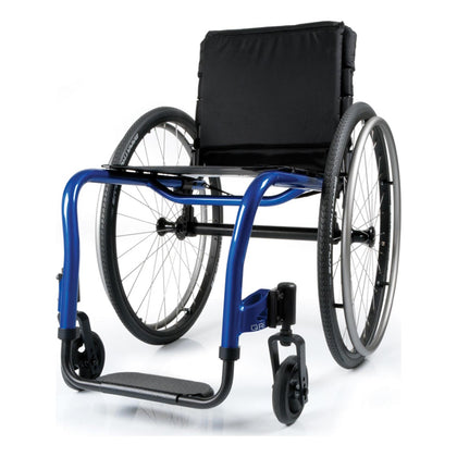 Quickie QRi rigid wheelchair, blue frame