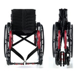 Quickie QS5 X open and folded, red frame