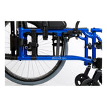 Quickie QXi side frame and axle plate, blue frame