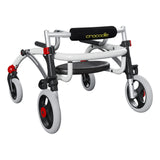 The Crocodile size 0 in white, shown with the solid flip down seat add-on