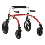 The Crocodile AT all-terrain frame in red, with its larger air-free wheels