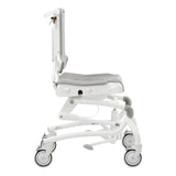 The hydraulic R82 Heron toilet and bath chair, seen from the side