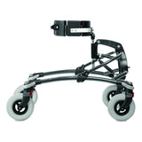 The R82 Mustang gait trainer frame in anthracite, with its center bar and four wheels