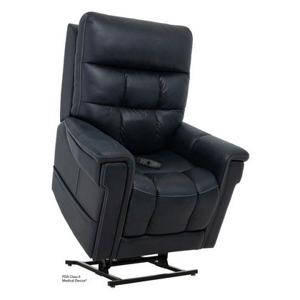 Pride VivaLift Radiance PLR-3955 lift chair in Ocean, lifted position
