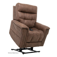 Pride VivaLift Radiance PLR-3955 lift chair in Silt, lifted position