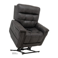 Pride VivaLift Radiance PLR-3955 lift chair in Steel, lifted position