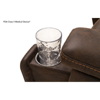 Cup holder on the Pride VivaLift Radiance PLR-3955 in Walnut