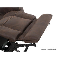 Footrest extension on the Pride VivaLift Radiance PLR-3955 in Walnut