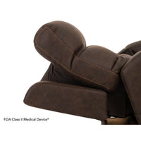 Power headrest on the Pride VivaLift Radiance PLR-3955 in Walnut