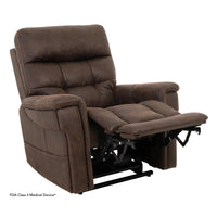 Pride VivaLift Radiance PLR-3955 lift chair in Walnut, reading position