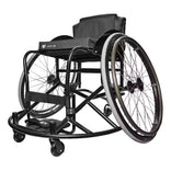 RGK Club Sport multi-sport wheelchair, black frame with a basketball bumper